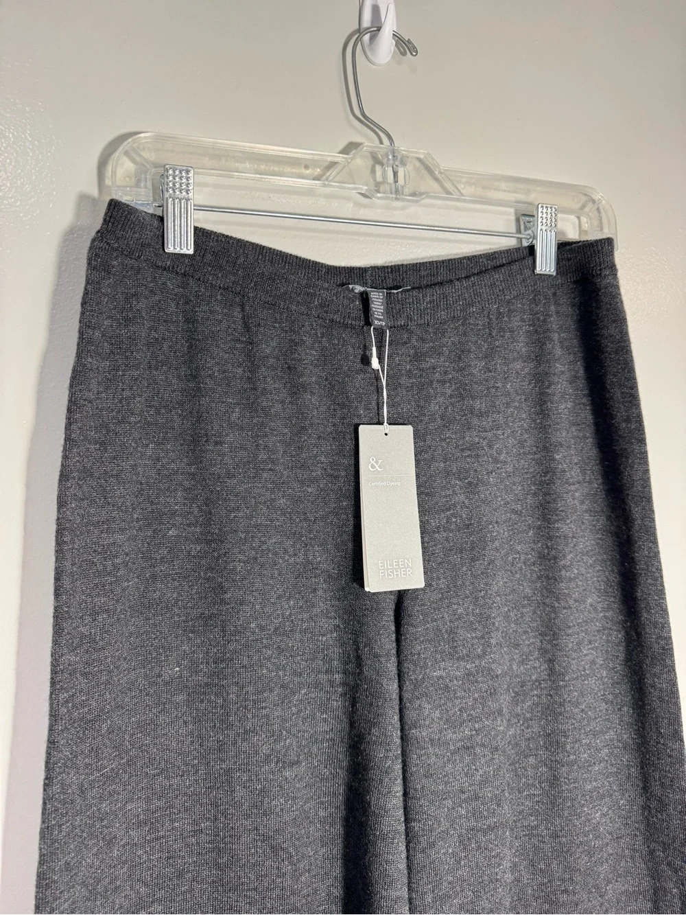 NWT $218 Eileen Fisher Straight Cropped 100% Merino Wool Pants - Picture 3 of 11